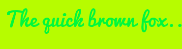 Image with Font Color 00F83C and Background Color B7FC00